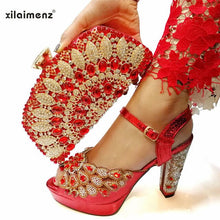 Load image into Gallery viewer, 2020  High Quality Italian Women Shoes and Bag To Match for Party